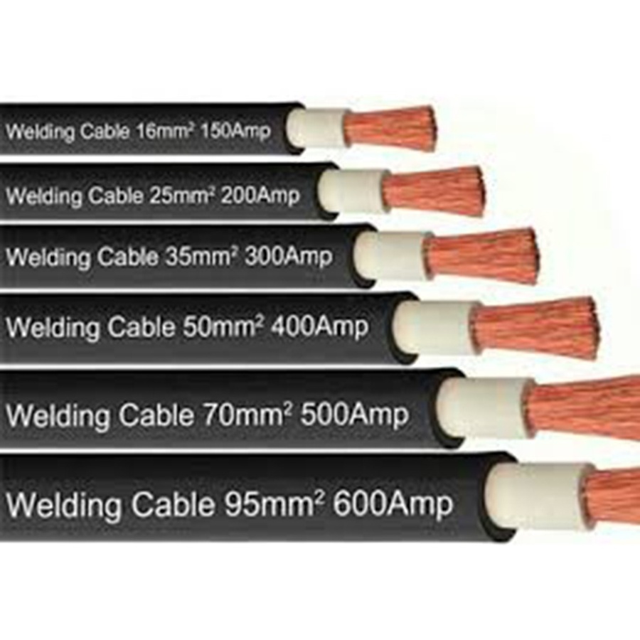 Customization flexible rubber welding cable with 2 3 4 5 Core Wire in red and black power cable