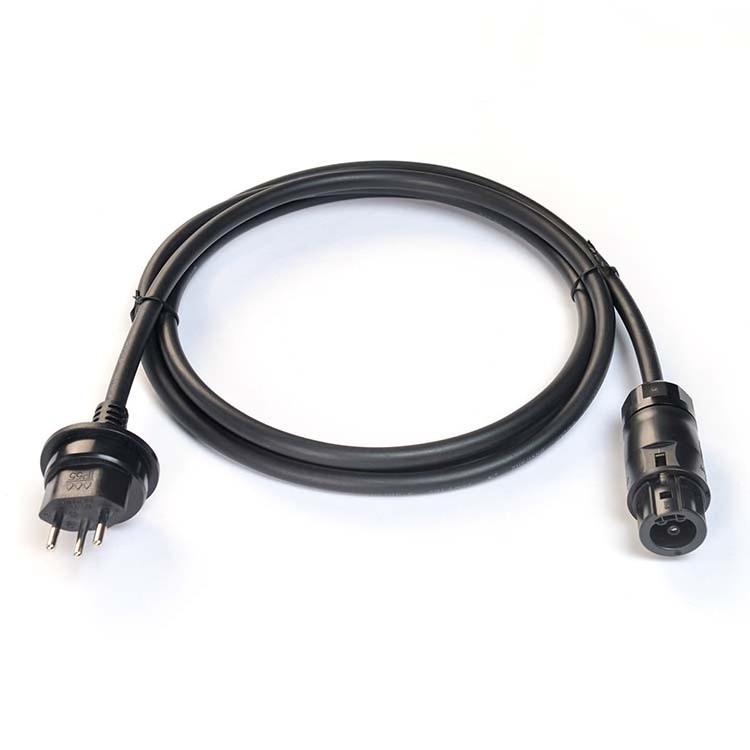 AC Extension Cord Swiss Plug  Cabled H07RN-F 3X1.5MM2 Ended with BC01 Betteri Female Connector IP68