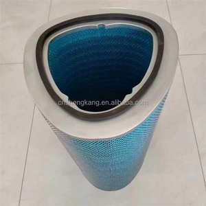 Triangular blue flame retardant dust filter cartridge welding smoke filter element for blast furnace blowers