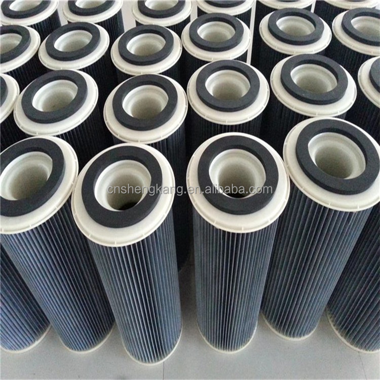 Factory Manufacturer Industrial 0.3 Welding Fume Powder Collection Cylindrical Polyester Dust Cartridge Air Filter