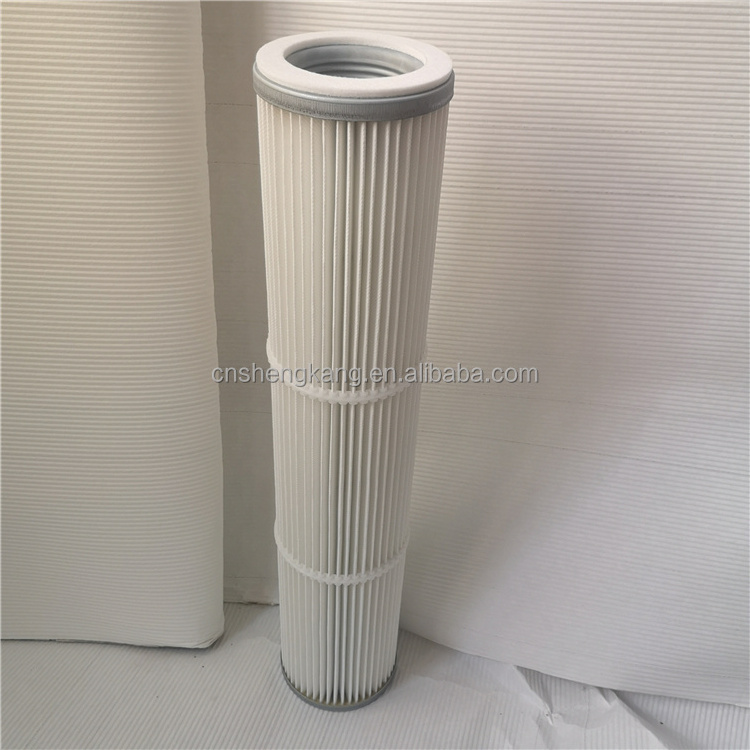 Factory Manufacturer Industrial 0.3 Welding Fume Powder Collection Cylindrical Polyester Dust Cartridge Air Filter