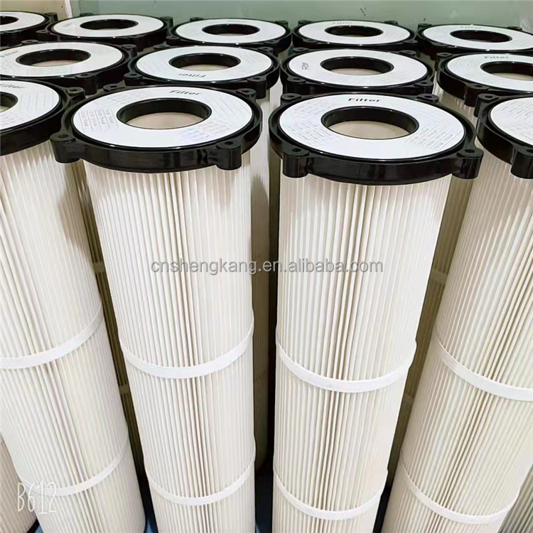 Factory Manufacturer Industrial 0.3 Welding Fume Powder Collection Cylindrical Polyester Dust Cartridge Air Filter