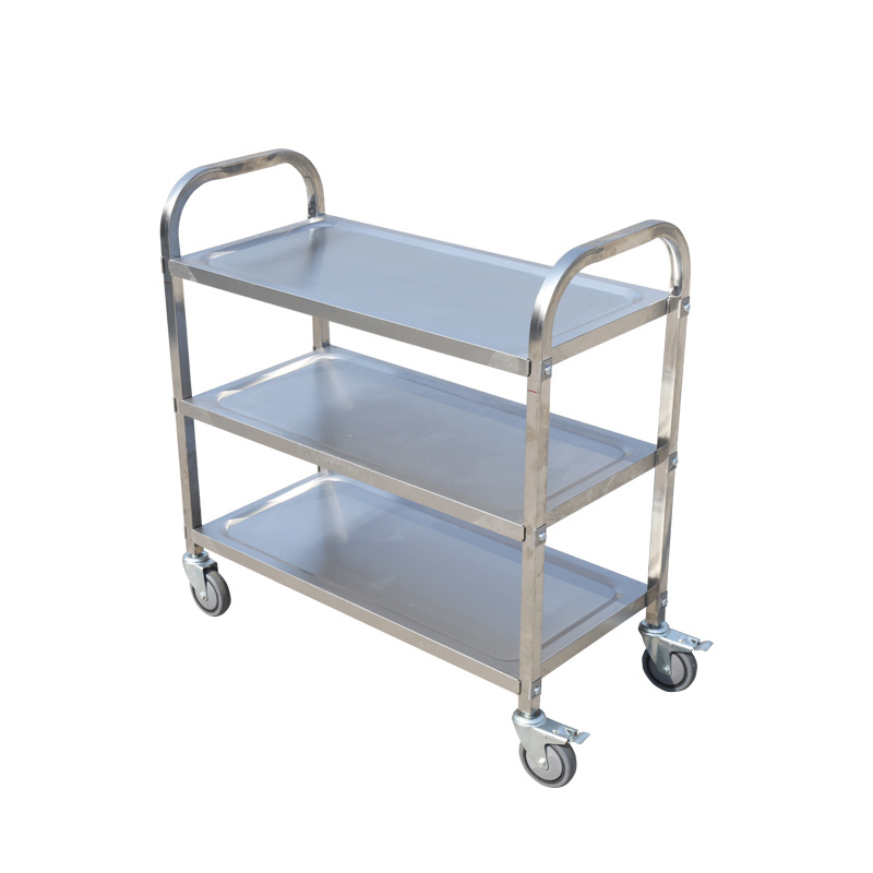 Commercial kitchen restaurant Service Cart Tea Coffee Hand Carts Stainless Steel Trolley