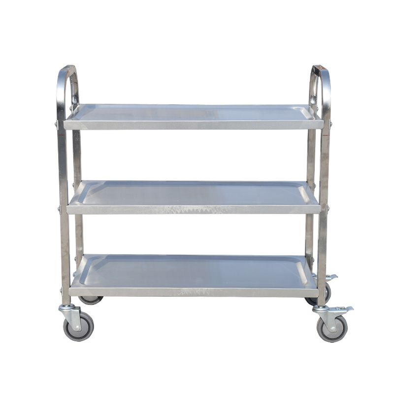 Commercial kitchen restaurant Service Cart Tea Coffee Hand Carts Stainless Steel Trolley