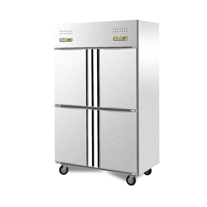 2022 Made in China Refrigeration Equipment 2 Doors Vertical Stainless Steel Commercial Kitchen Freezer