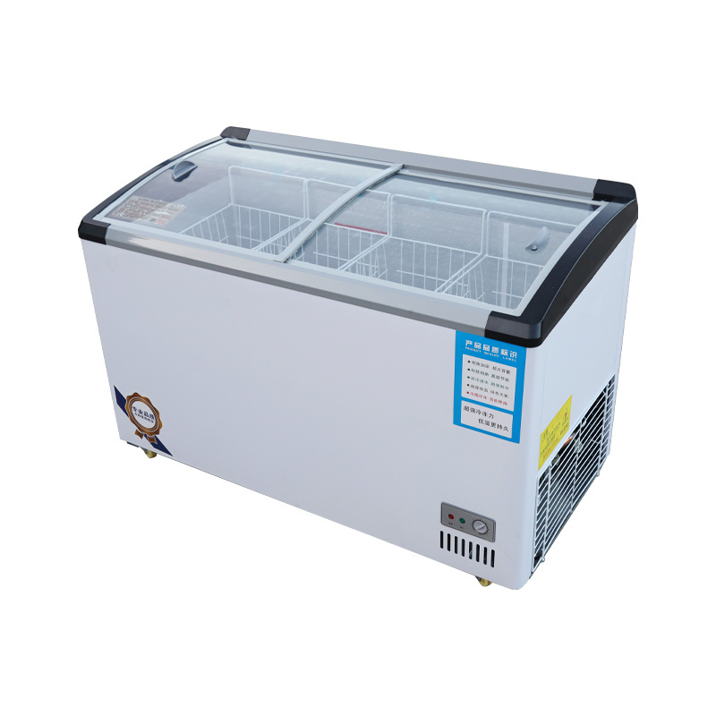 Hot selling chest showcase fridge glass top chest freezer ice cream deep freezer