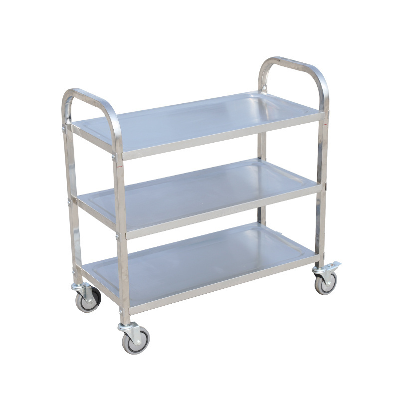 Commercial kitchen restaurant Service Cart Tea Coffee Hand Carts Stainless Steel Trolley