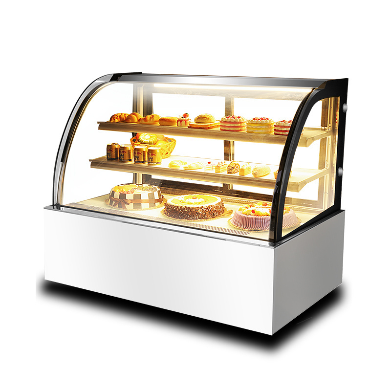 Refrigerated display cabinet commercial glass fruit cooked dessert freezer air-cooled desktop fresh-keeping cabinet