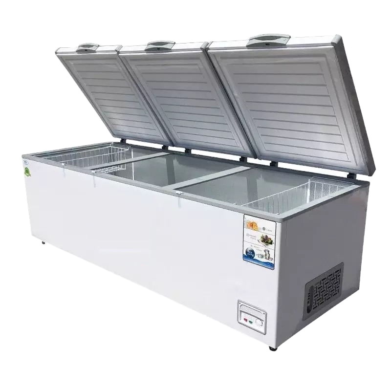 Top-freezer refrigerators Ice Cabinet Commercial Horizontal Refrigerator deep Chest refrigerator freezer with Large Capacity