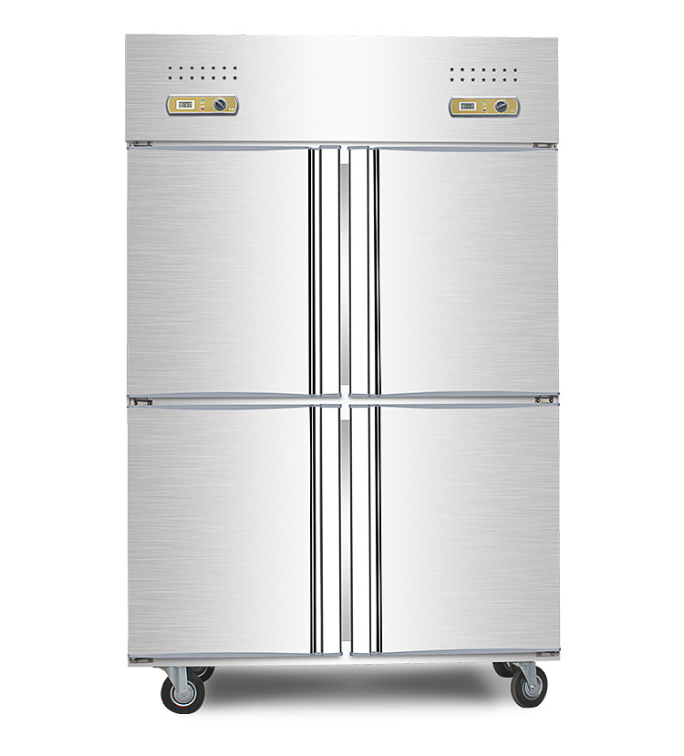 2022 Made in China Refrigeration Equipment 2 Doors Vertical Stainless Steel Commercial Kitchen Freezer