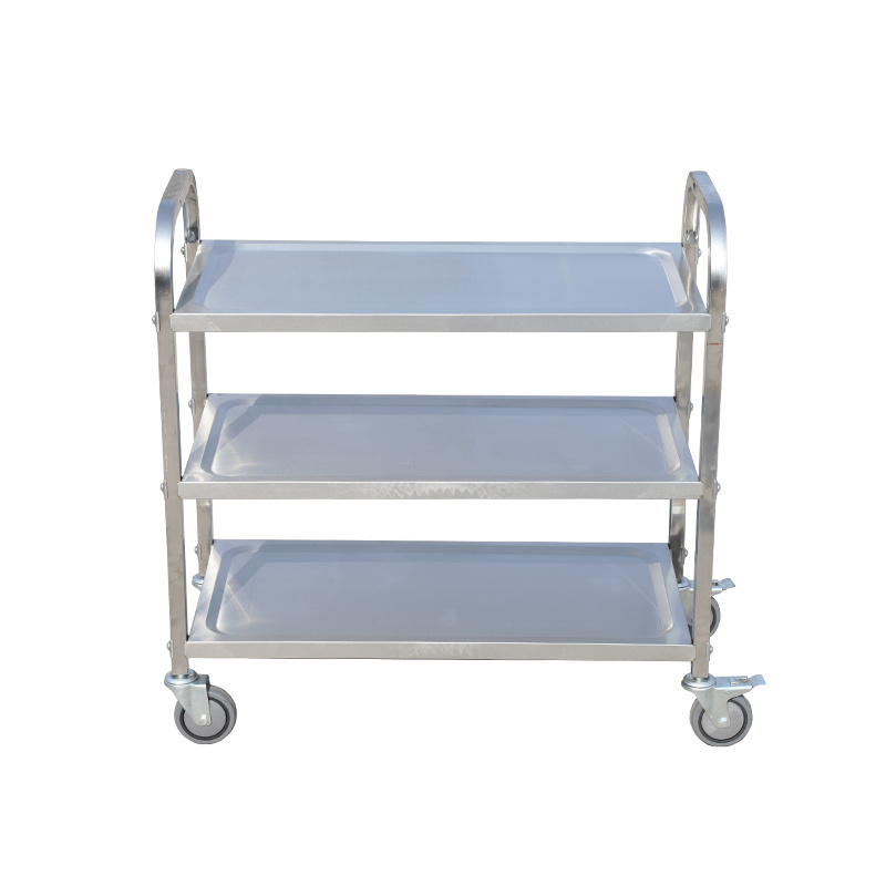 Commercial kitchen restaurant Service Cart Tea Coffee Hand Carts Stainless Steel Trolley