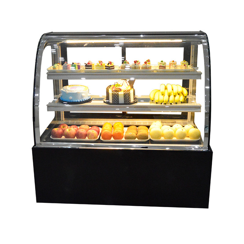 Refrigerated display cabinet commercial glass fruit cooked dessert freezer air-cooled desktop fresh-keeping cabinet