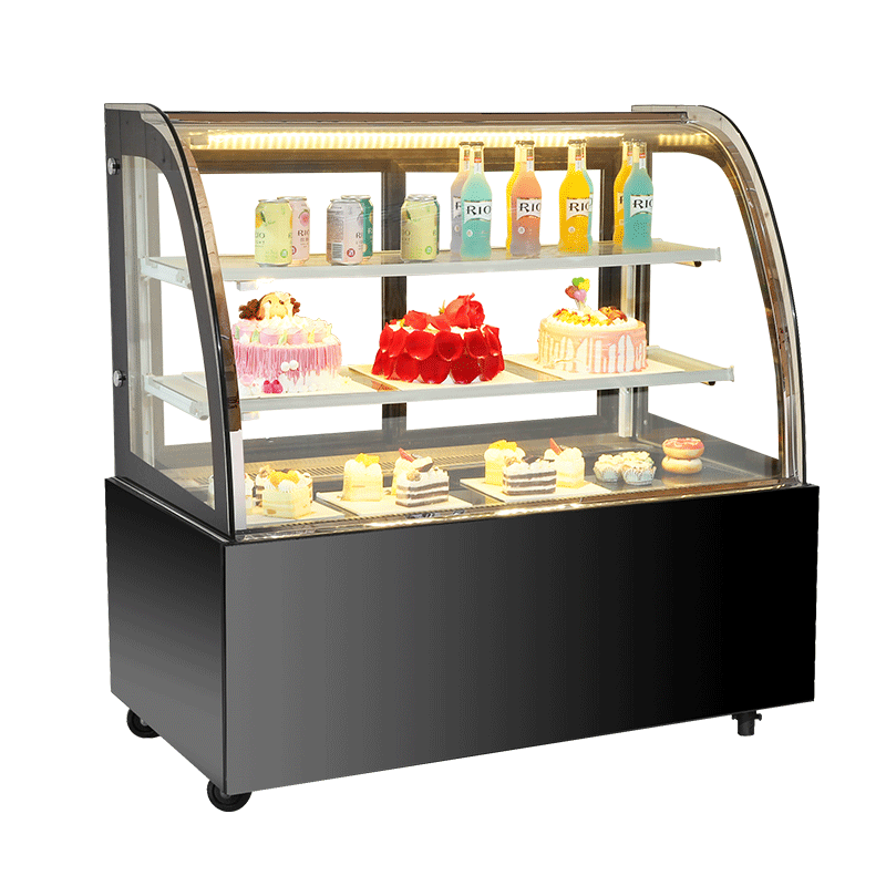 Refrigerated display cabinet commercial glass fruit cooked dessert freezer air-cooled desktop fresh-keeping cabinet