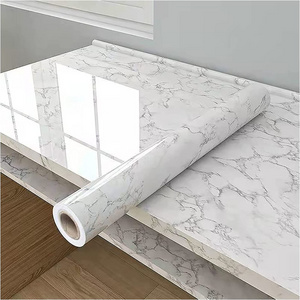 pvc lamination film Marble Contact Paper 8004-1 Carmen Grey OEM plastic wall covering decorative film for wall panel