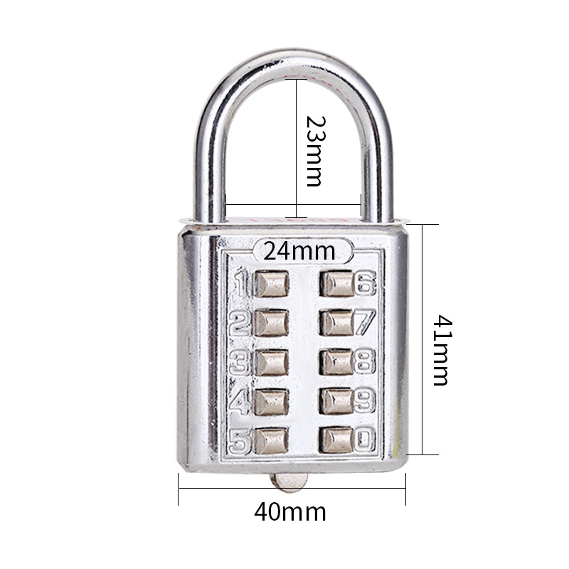 New Push button digit combination lock safety padlock for the blind man