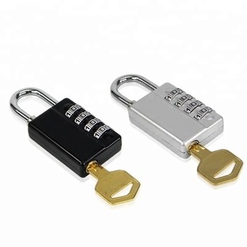 Custom logo Safety 4 Dial Combination Lock Zinc Alloy Padlock With Master Key