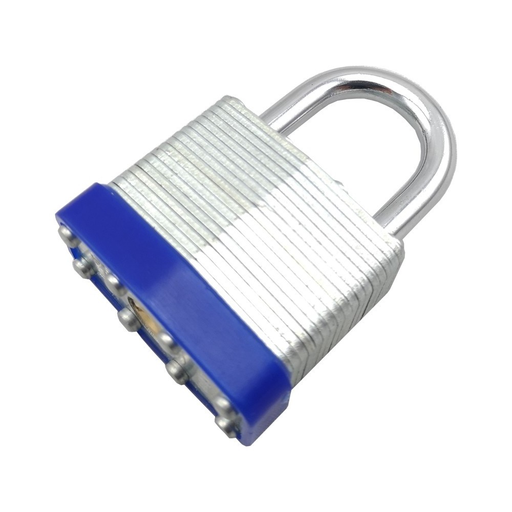 Heavy Durty Laminated Steel Padlock Safety Pad Lock with Hardened Chrome plated Shackle Key Alike with Master Key