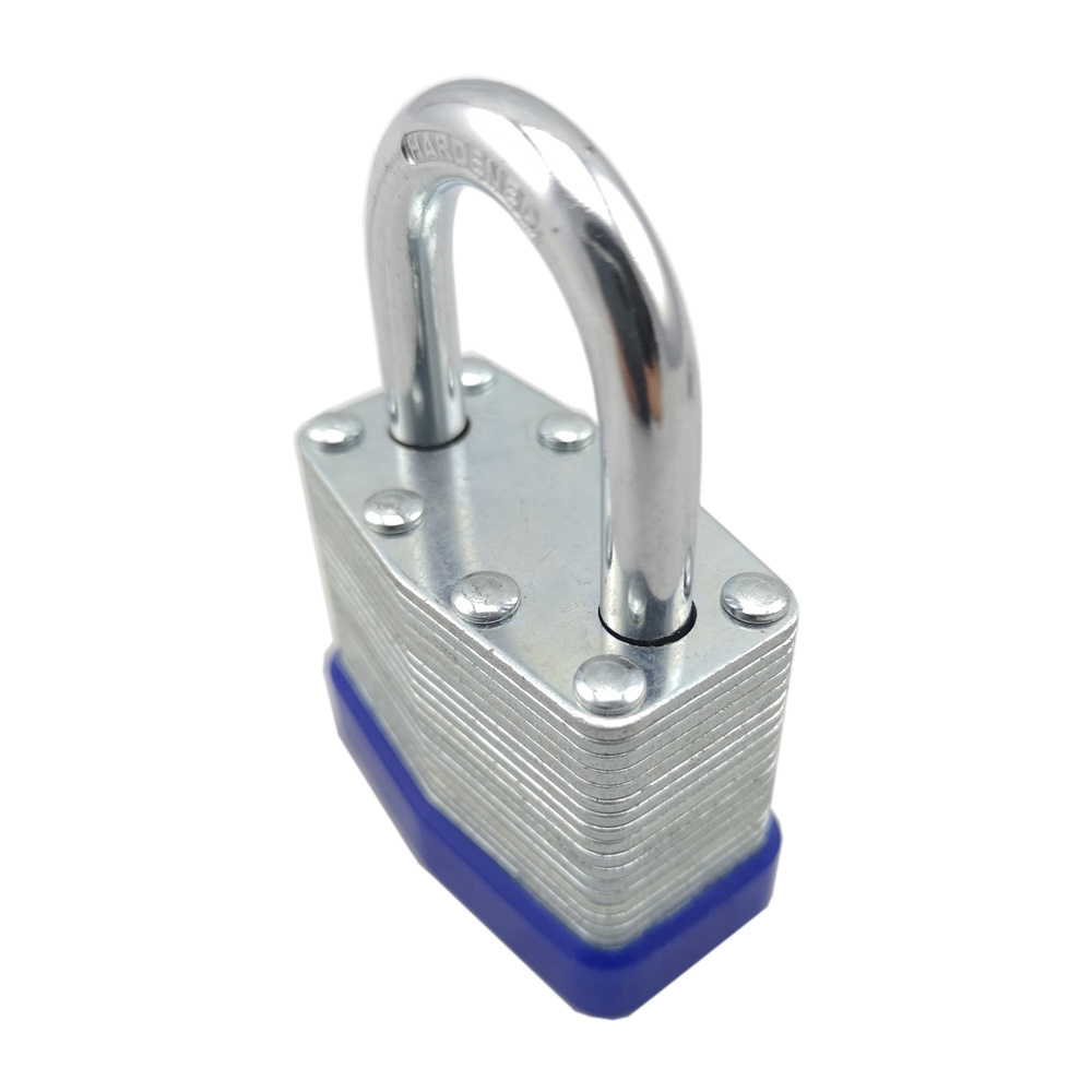 Heavy Durty Laminated Steel Padlock Safety Pad Lock with Hardened Chrome plated Shackle Key Alike with Master Key