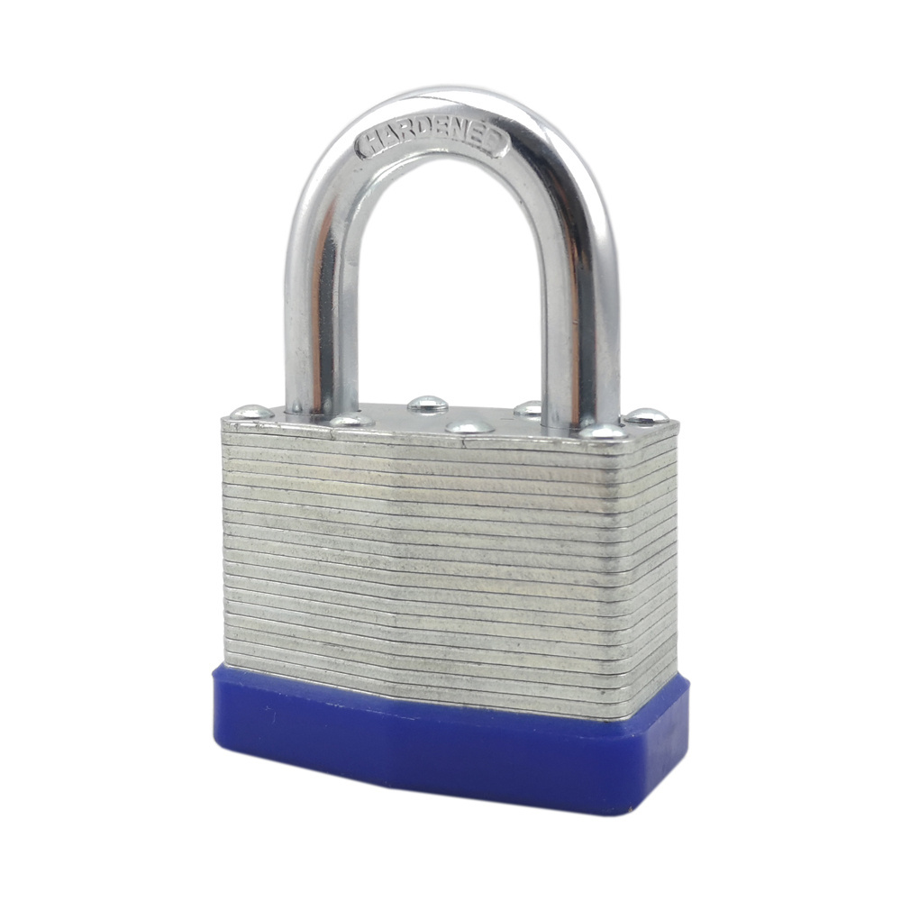 Heavy Durty Laminated Steel Padlock Safety Pad Lock with Hardened Chrome plated Shackle Key Alike with Master Key