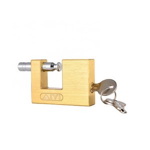 New Heavy Duty Rectangular Lock High Security Anti-rust Waterproof 90mm Big Brass Padlocks