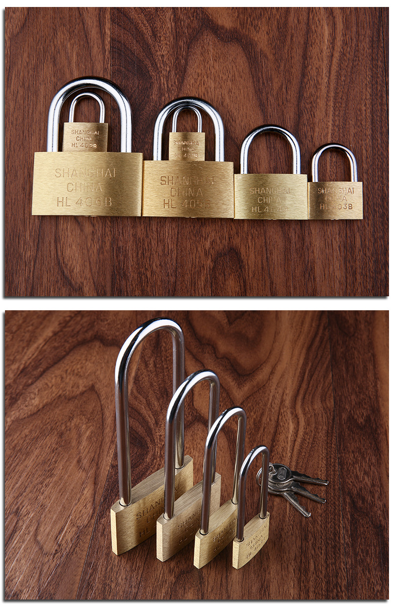 Wholesale High Security 30mm hardened Shakle Anti Drill Mini Copper Brass Padlock