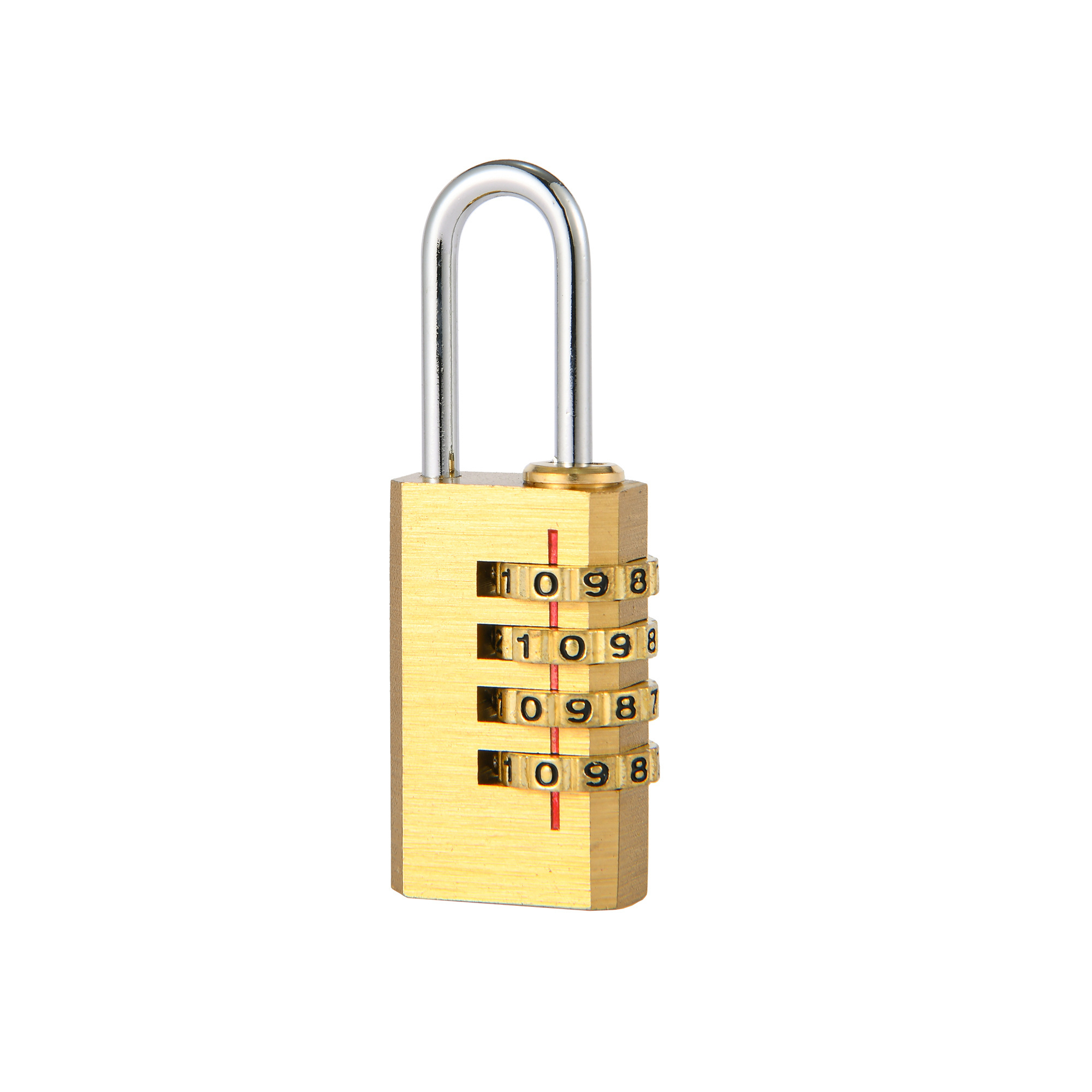 Wholesale Resettable Brass Combination Padlocks 21mm 4 digit code number door travel luggage zipper locks