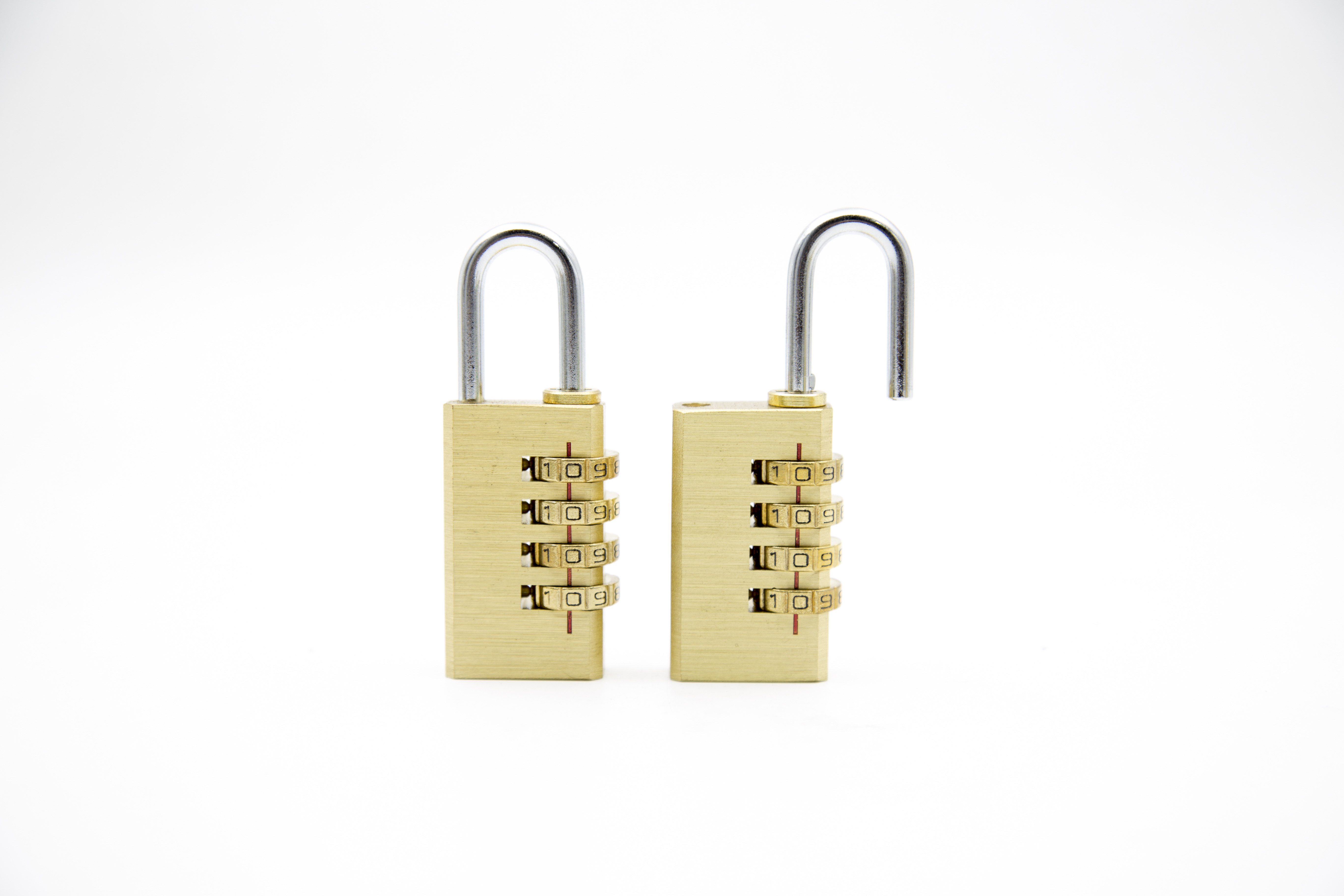 Wholesale Resettable Brass Combination Padlocks 21mm 4 digit code number door travel luggage zipper locks