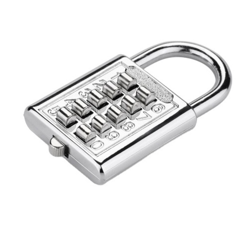 10 digit key Combination lock electroplated waterproof anti rust digital Combination lock gym cabinet lock