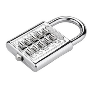 10 digit key Combination lock electroplated waterproof anti rust digital Combination lock gym cabinet lock