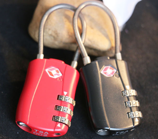 High Quality Approved Luggage 3 Dials Combination Cable Lock