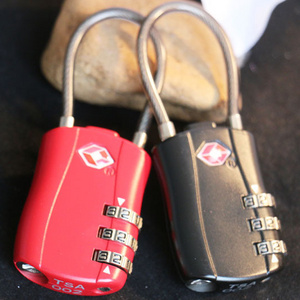 High Quality Approved Luggage 3 Dials Combination Cable Lock