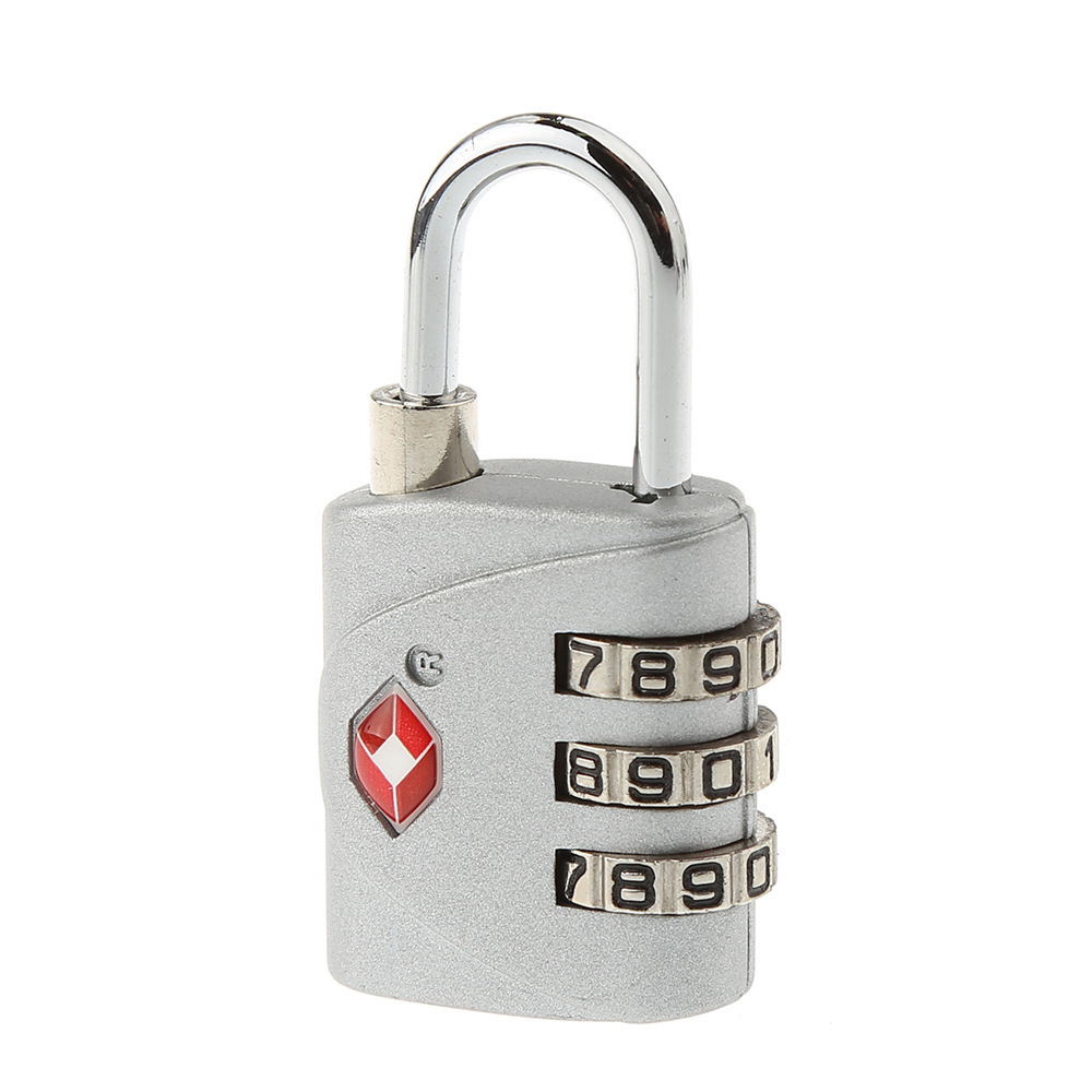 High Quality Available TSA Custom Luggage Bag lock 3 Digital Code Zinc Alloy Combination Travel Backpack Padlock