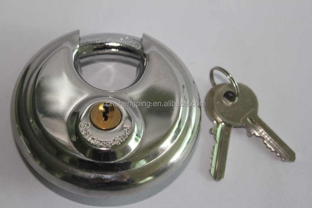 90MM Stainless Steel Disc Padlock,round stainless steel padlock,pad locks cadenas candado cadeado lucchetti lucchetto schloss