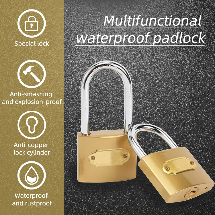 Yiwu Padlocks And Keys In Bulk Double Waterproof Ring Iron Lock Safety Padlock Iron Locker Key 30mm Padlock