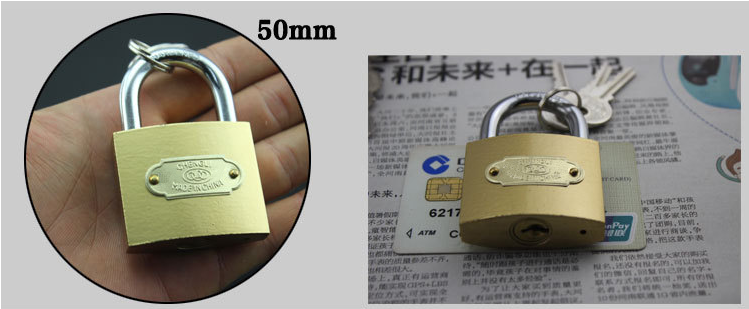 High quality security Pull Imitate Brass Padlock 38MM