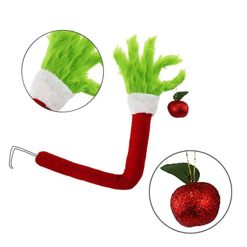 Hot Selling New Grinch Plush Christmas Tree Ornament Green Monster Arm Plush Christmas Decoration Supplies