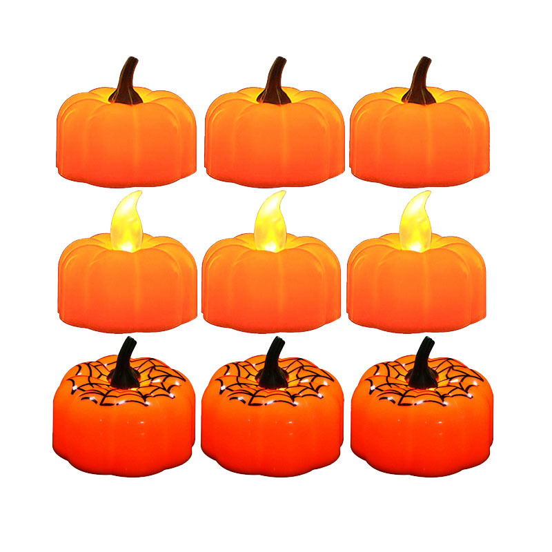 Halloween Cheap plastic lighting for Halloween with LED candles with moving flame lights for party dinner decorations