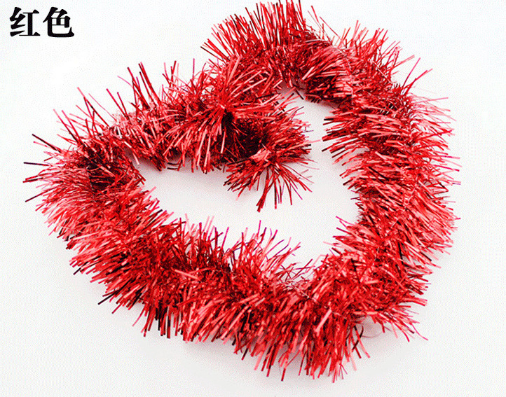 9 cm 2 meters long encrypted tinsel garland wool Christmas decoration festive supplies alizarin flower color wholesale