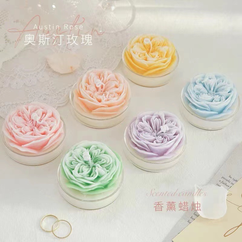 Hot Selling Romantic Valentine's Day Wedding Flower Rose Shaped Scented Candle For Wedding Party Decoration