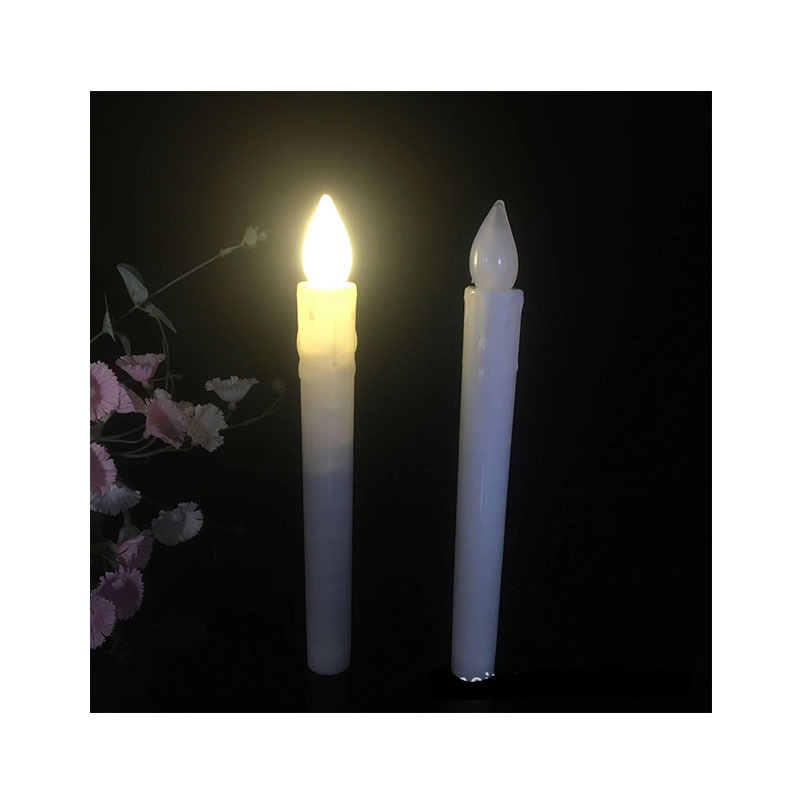 Home Decoration  Wedding Party Centerpieces Led  Candle Christmas Warm White Light PVC Long pole columnar Candles