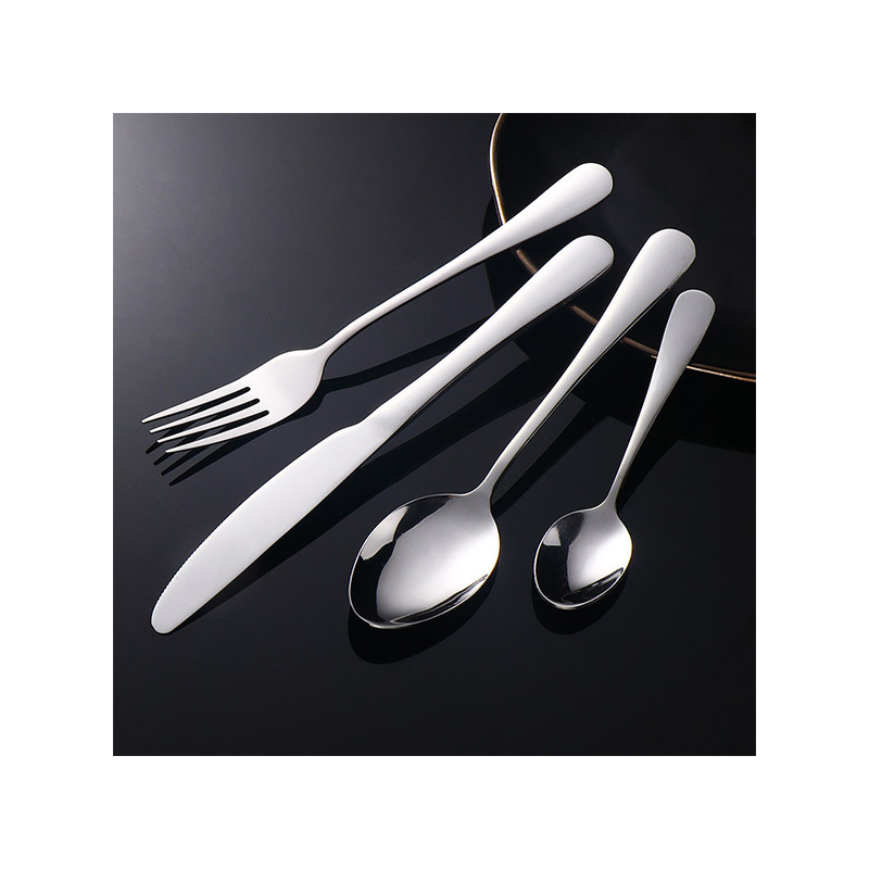 Wholesale Amazon Supplier 1010 Stainless Steel Tableware Steak Knife Fork And Spoon Set Custom LOGO High Quality Tableware