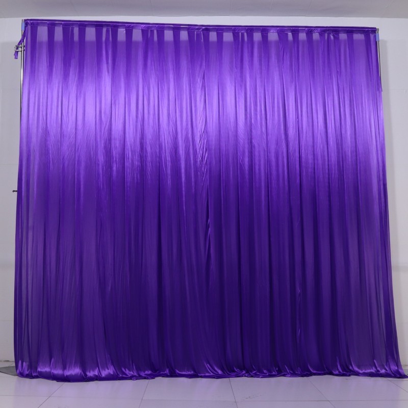 Wedding event party ice silk gauze curtain fabric background primer curtain sign-in  welcome photography backdrop curtain