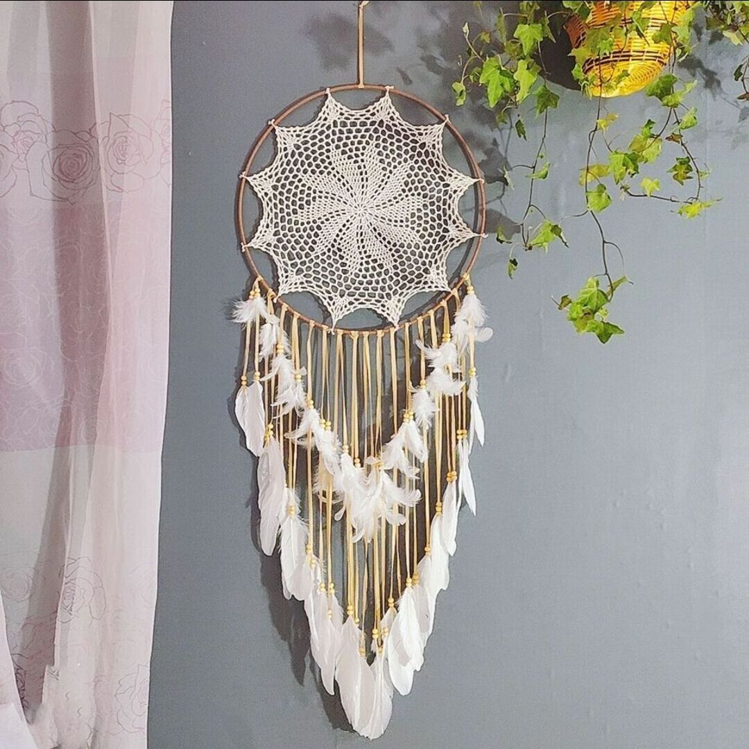 Nice Dream LED MoonFly Dream Catcher Bedroom Wall Hanging Home Decor Ornaments Craft Traditional Feather DreamCatchers