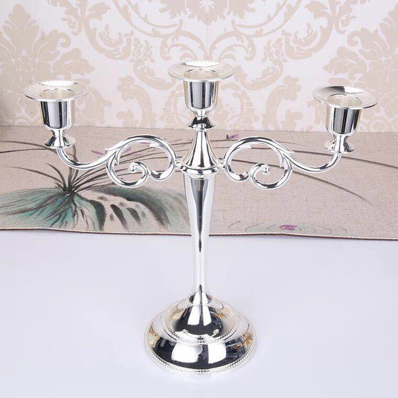 Metal Candelabra 5-Candle 10.1 Inch Tall Candle Holder Stick for Home Wedding Event and Party Festival