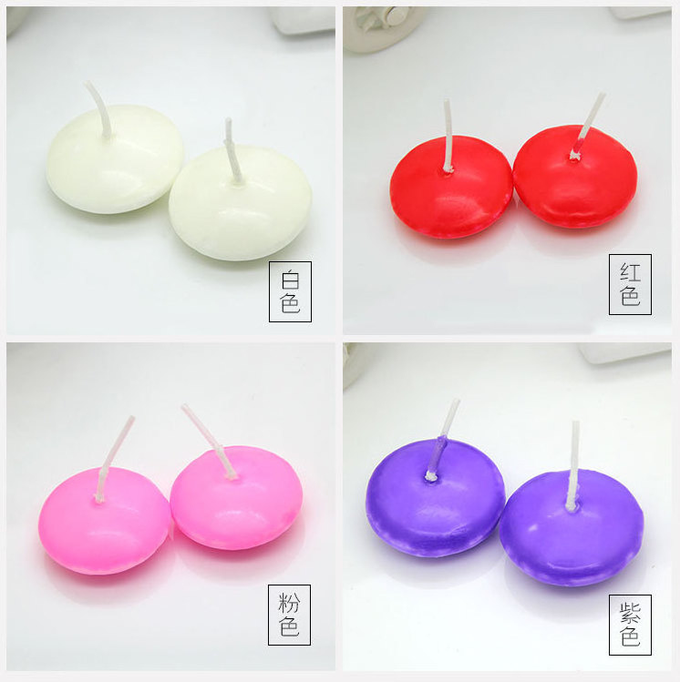 Hot sale 1.5*3.8 cm real wax water activated floating candles wedding party decoration centerpiece candle