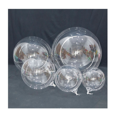 Stretchable Pvc Balloons Transparent Clear Round Plastic Bubble Bobo Balloon For Party Decoration 10 18 20 24 36 Inch