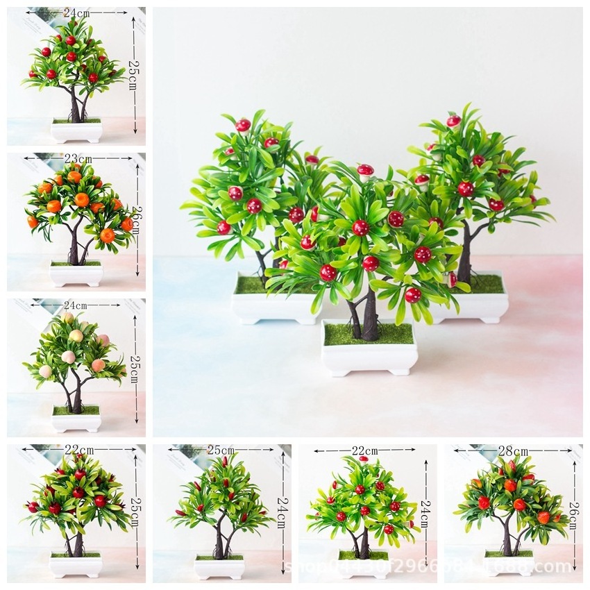 Home decoration simulation flowerpot Simulation green plant wholesale simulation plant ornaments bonsai fruit pot