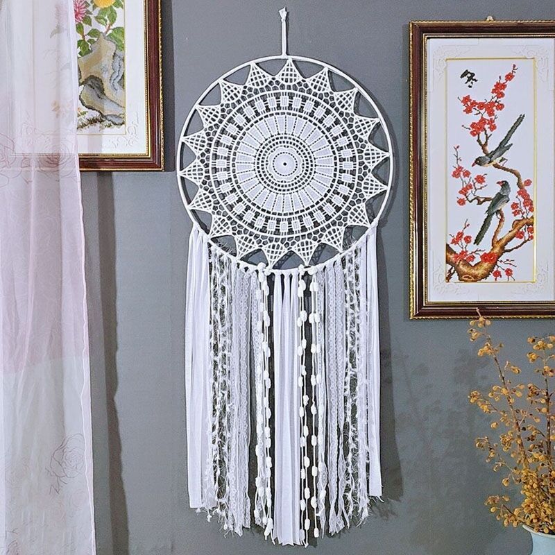 Nice Dream LED MoonFly Dream Catcher Bedroom Wall Hanging Home Decor Ornaments Craft Traditional Feather DreamCatchers