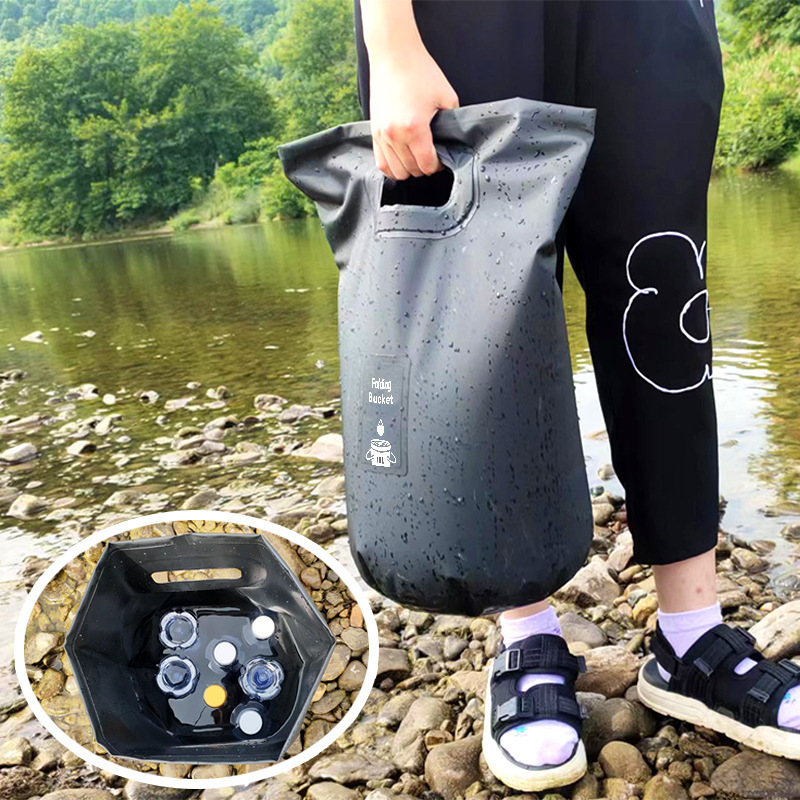 12L 20L Water Container Storage Bag Portable Collapsible Camping Hiking Fishing Folding Ice Bucket Travel Foot Soak Washing