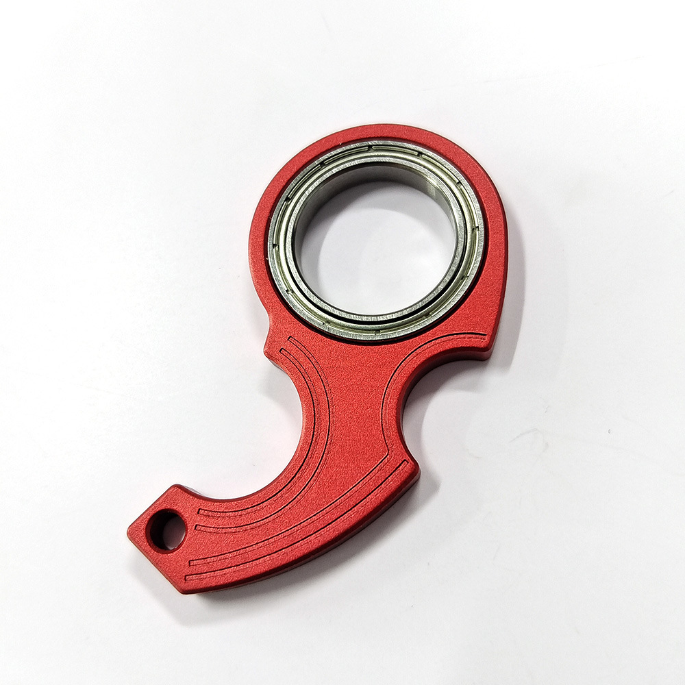 Hot Sale New Karambit Spinner Finger Swivel Claw Knife Keychain High Quality Metal Grain Texture Fidget Spinner Metal Keychain